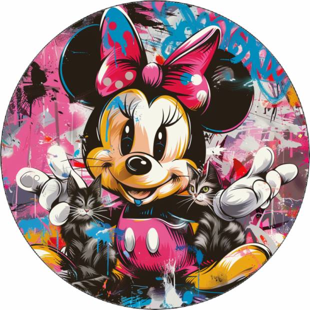 Minnie und Katzen 19,5 cm