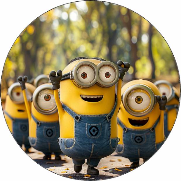 Essbares Papier jubelnde Mimonen 19,5 cm