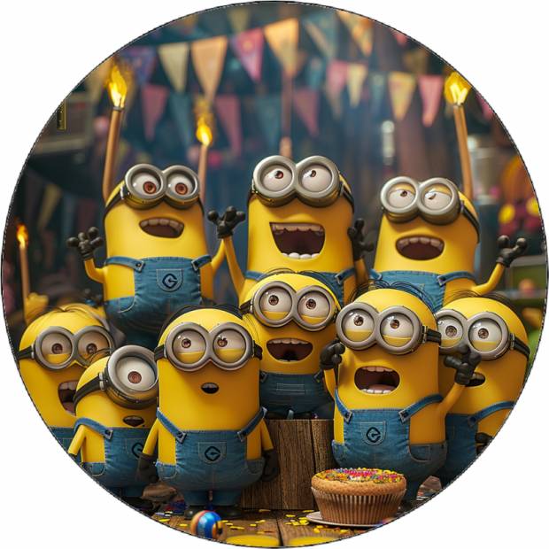 Essbares Papier Mimons auf der Party 19,5 cm