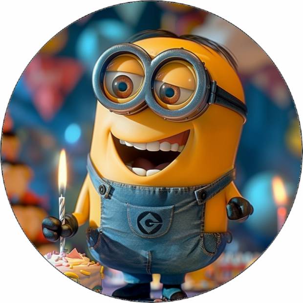 Essbares Papier Mimoň mit Kuchen-02 19,5 cm