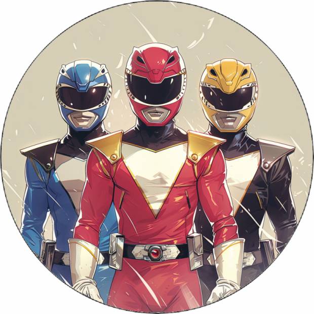 Essbares Papier Power Rangers 19,5 cm