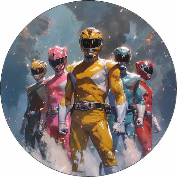 Essbares Papier Power Rangers zusammen 19,5 cm