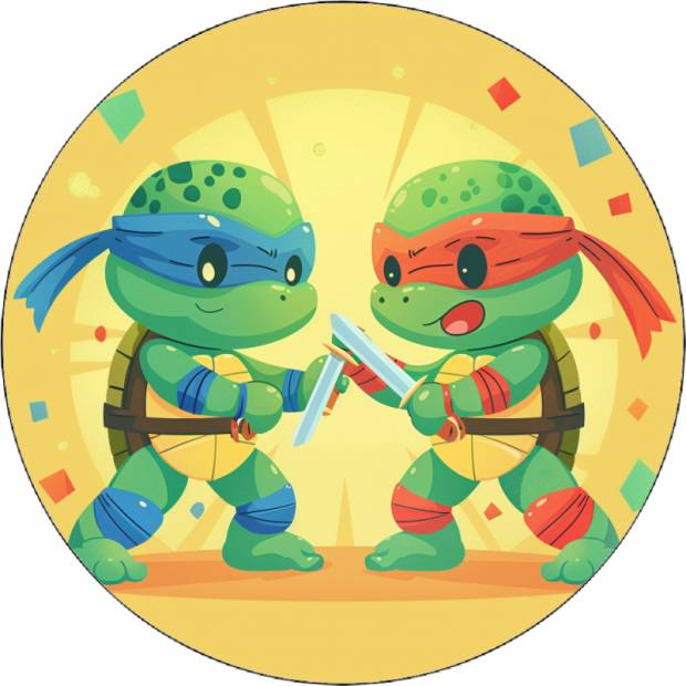 Essbares Papier Ninja Turtles 19,5 cm