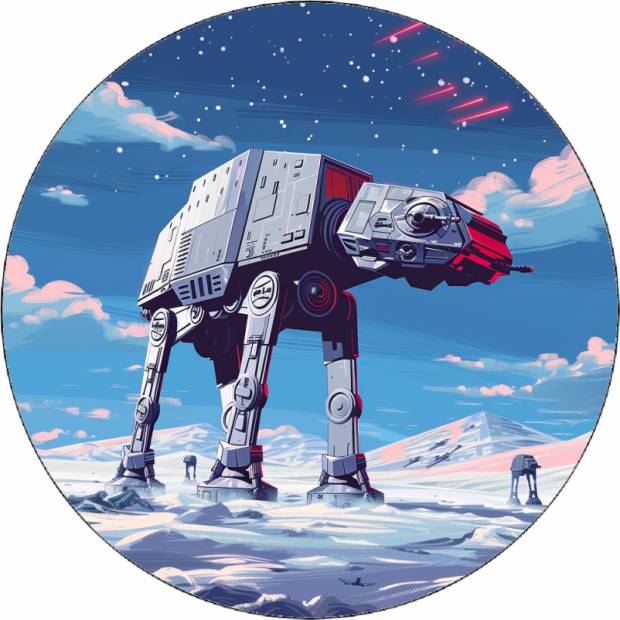 Essbares Papier Star Wars AT-AT Walker heller Hintergrund 19,5 cm