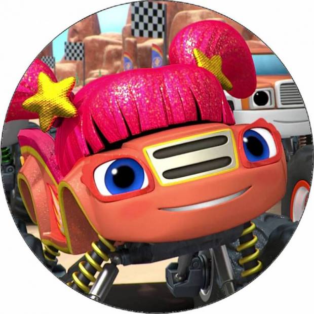 Essbares Papier Flamingo und Glitzer 19,5 cm