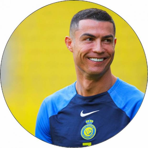 Essbares Papier Cristiano Ronaldo bei dem Spiel 19,5 cm