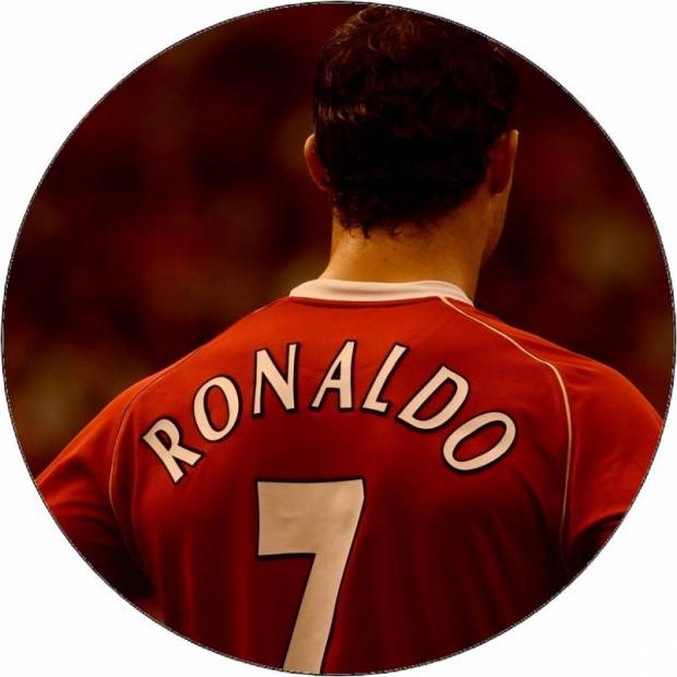 Essbares Papier Cristiano Ronaldo von hinten 19,5 cm