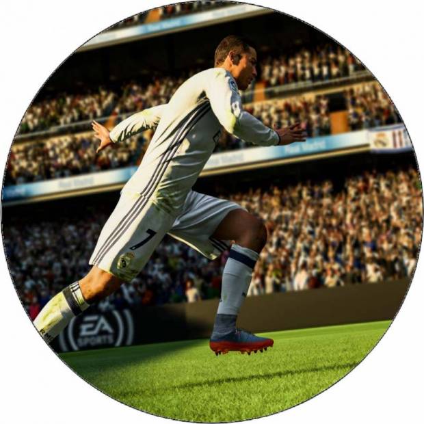 Essbares Papier Cristiano Ronaldo bei dem Spiel 19,5 cm