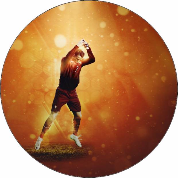 Essbares Papier Cristiano Ronaldo Silhouette 19,5 cm