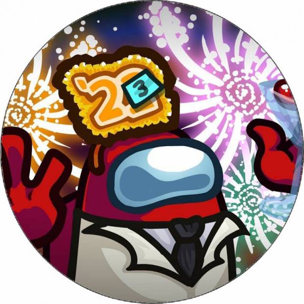 Essbares Papier Unter uns Feuerwerk 19,5 cm