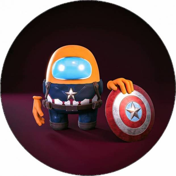 Essbares Papier Unter uns Captain America 19,5 cm