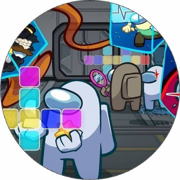 Essbares Papier Unter uns Würfel 19,5 cm