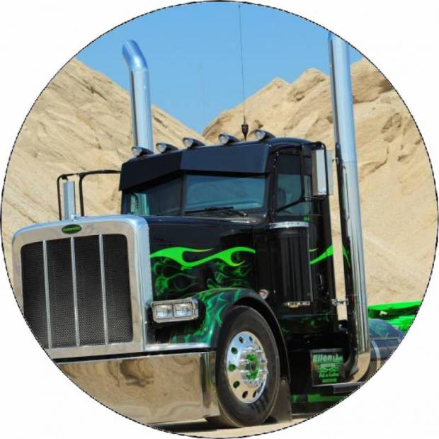 Essbares Papier schwarzer LKW 19,5 cm