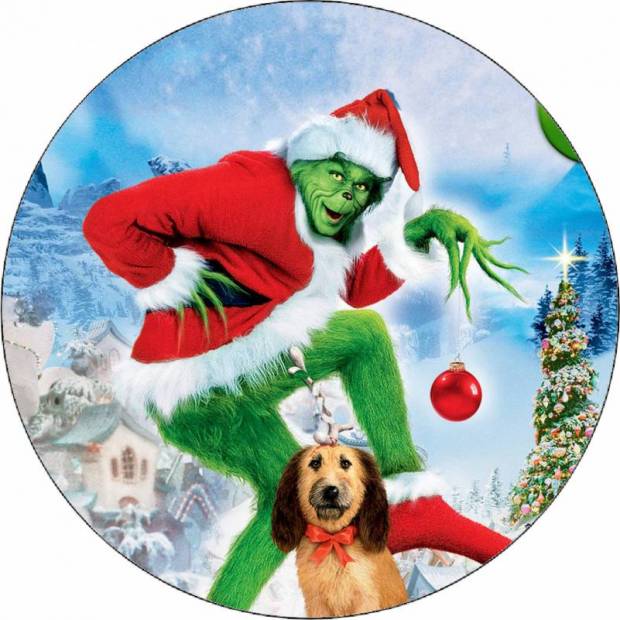 Essbares Papier Grinch mit Hund 19,5 cm