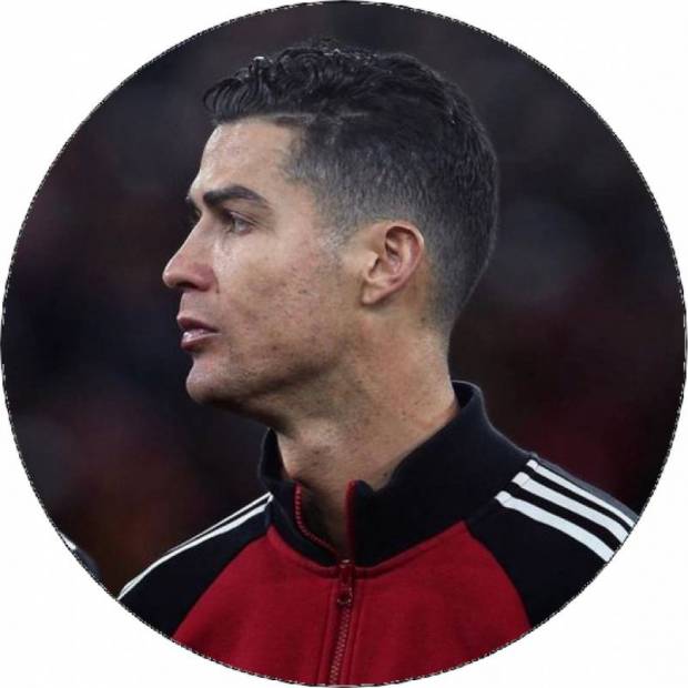 Essbares Papier Cristiano Ronaldo im Profil 19,5 cm