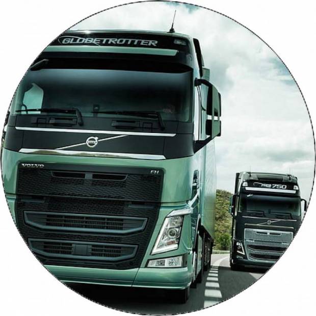 Essbares Papier Volvo Truck grün 19,5 cm