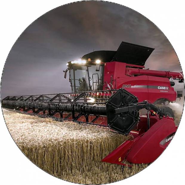 Essbares Papier rote Erntemaschine im Feld 19,5 cm