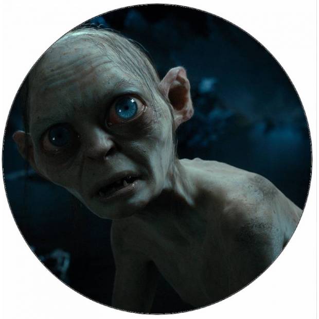 Essbares Papier Herr der Ringe Gollum im Wald 19,5 cm