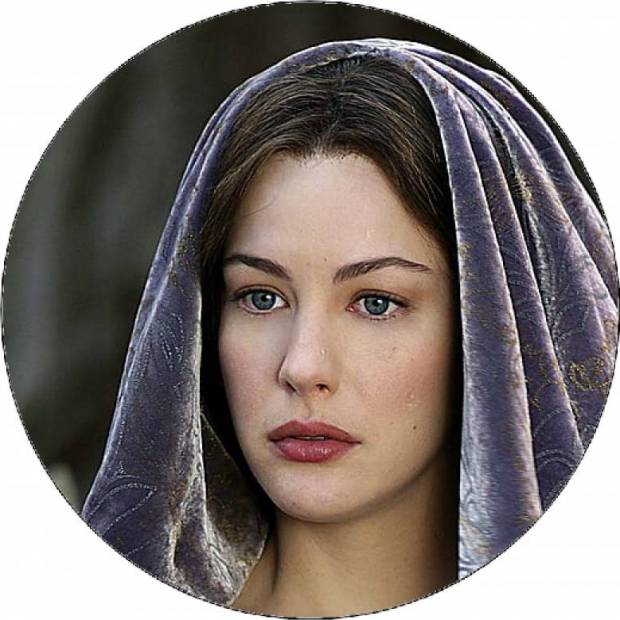 Essbares Papier Herr der Ringe Arwen in der Kapuze 19,5 cm