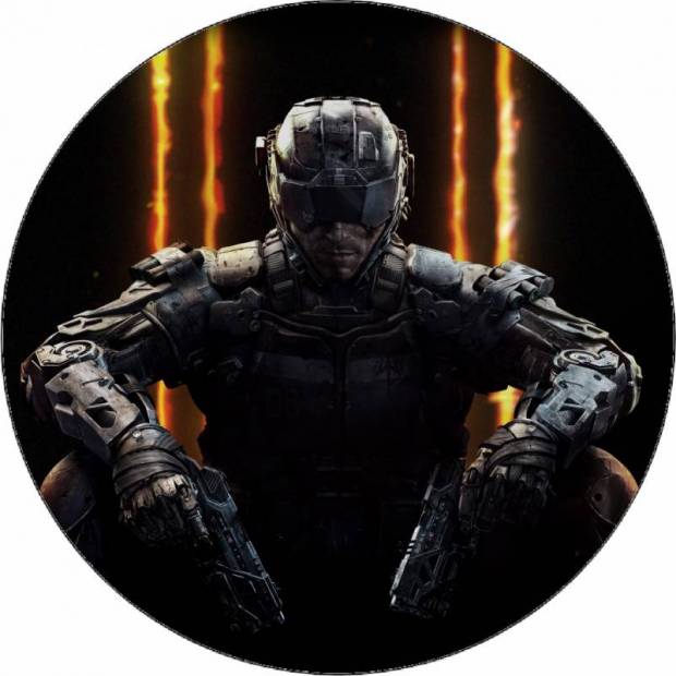 Essbares Papier Call of Duty Mann mit Gewehren 19,5 cm