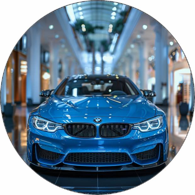 Essbares Papier BMW blau Vorderseite 19,5 cm