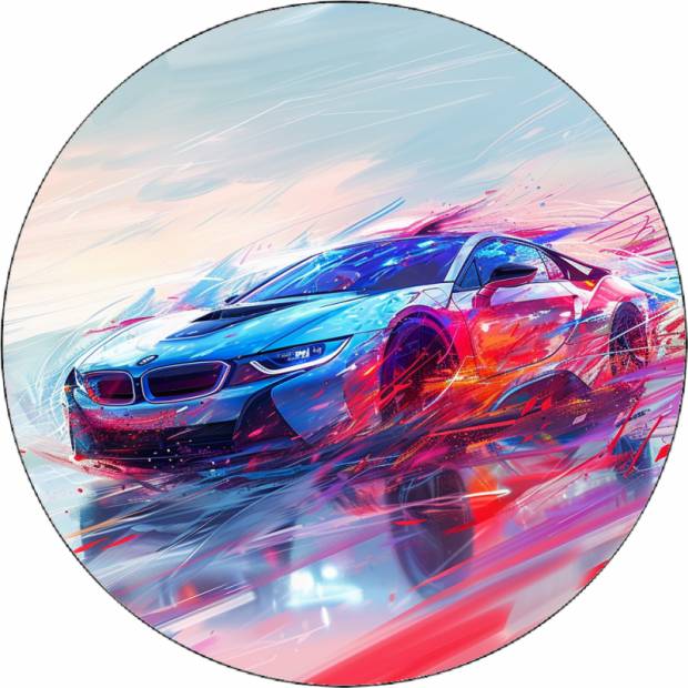 Essbares Papier-Rennauto 19,5 cm