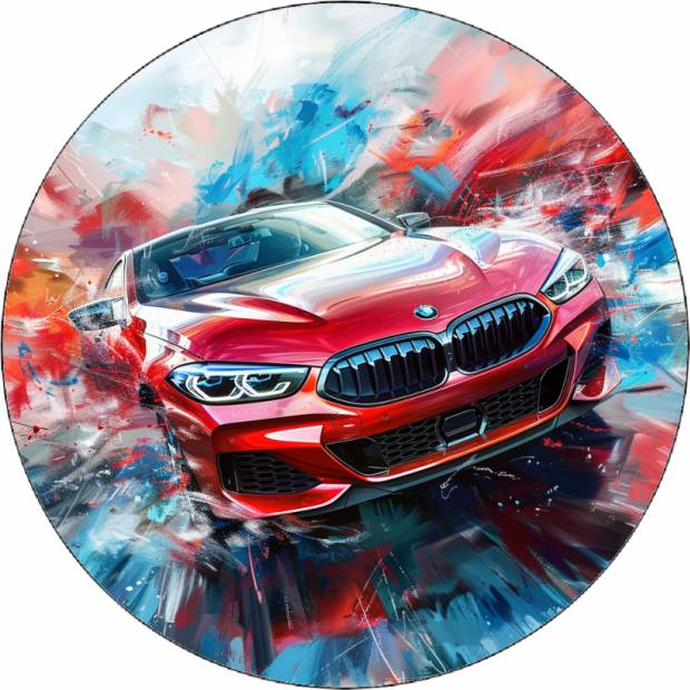 Essbares Papier BMW rot 19,5 cm