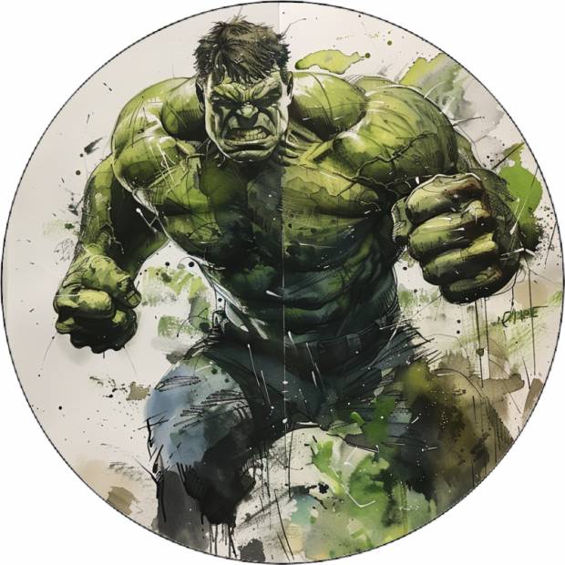 Essbares Papier läuft Hulk 19,5 cm