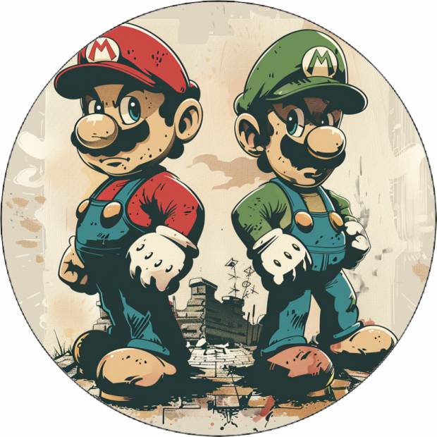 Essbares Papier Super Mario 19,5 cm