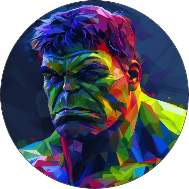 Essbares Papier Hulk Farbanimation 19,5 cm