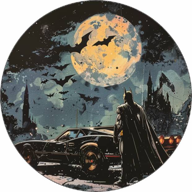Essbares Papier Batman bei Nacht 19,5 cm