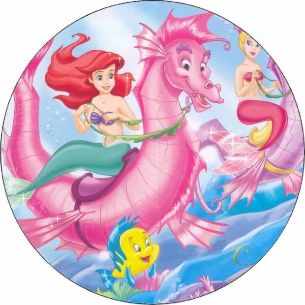 Essbares Papier Ariel auf Seepferdchen 19,5 cm