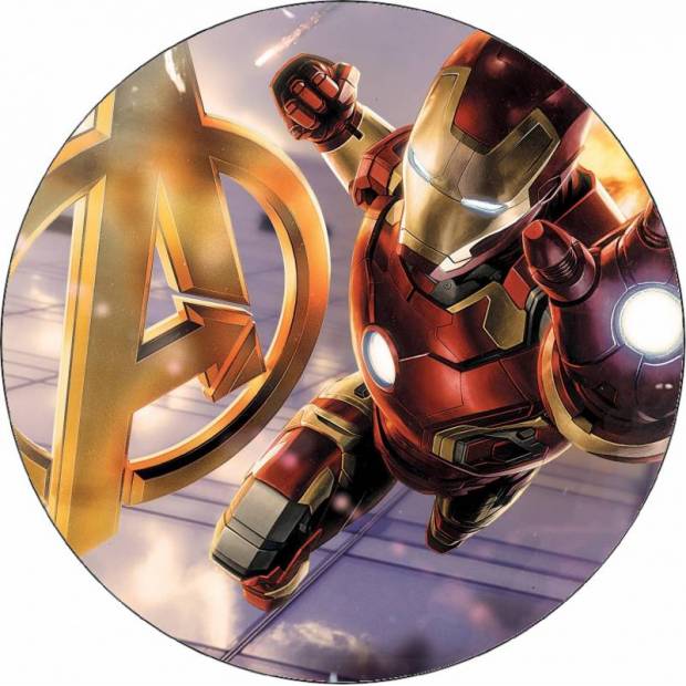 Essbares Papier Avengers Iron Man 19,5 cm