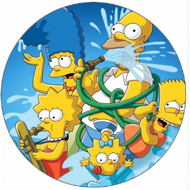 Essbares Papier Simpsons 19,5 cm