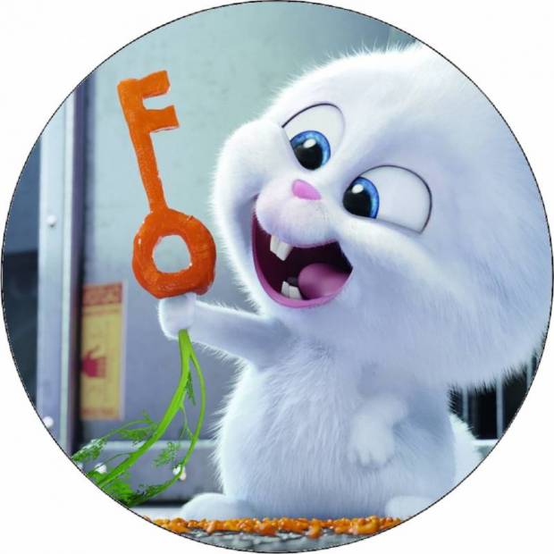 Essbares Papier Das geheime Leben der Haustiere Kaninchen 19,5 cm