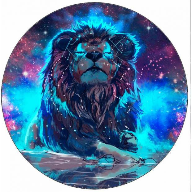 Essbares Papier Farbe Animation brüllender Löwe 19,5 cm