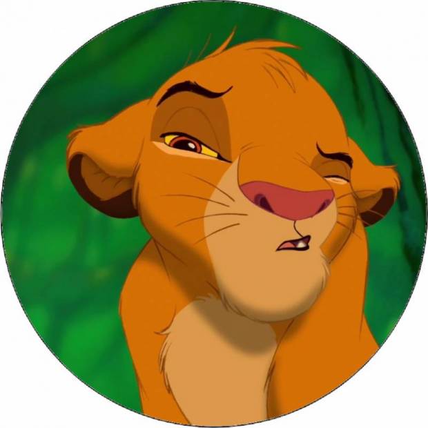 Essbares Papier König der Löwen Simba im Wald 19,5 cm