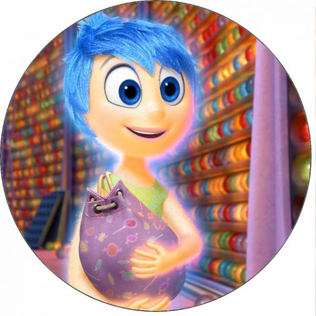 Essbares Papier Im Kopf Freude mit Tasche 19,5 cm