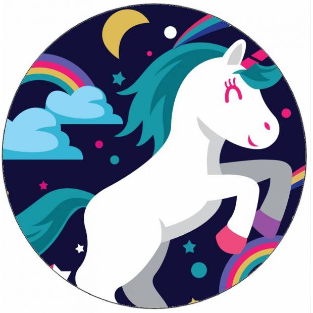 Essbares Papiereinhorn im Weltraum 19,5 cm