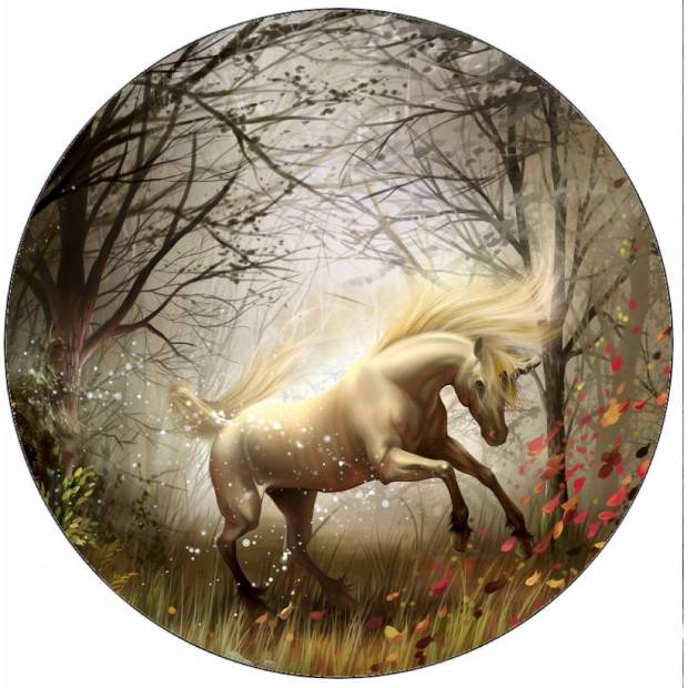 Essbares Papiereinhorn im Wald 19,5 cm