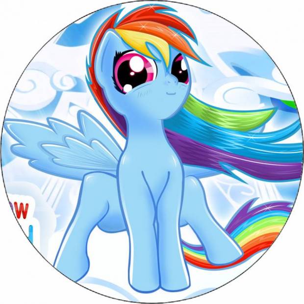 Essbares Papier Mein kleines Pony Rainbow Dash 19,5 cm