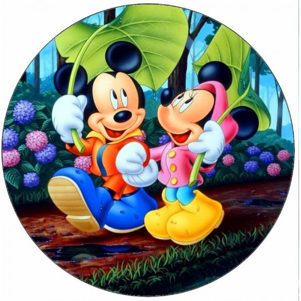 Essbares Papier Mickey und Minnie 19,5 cm