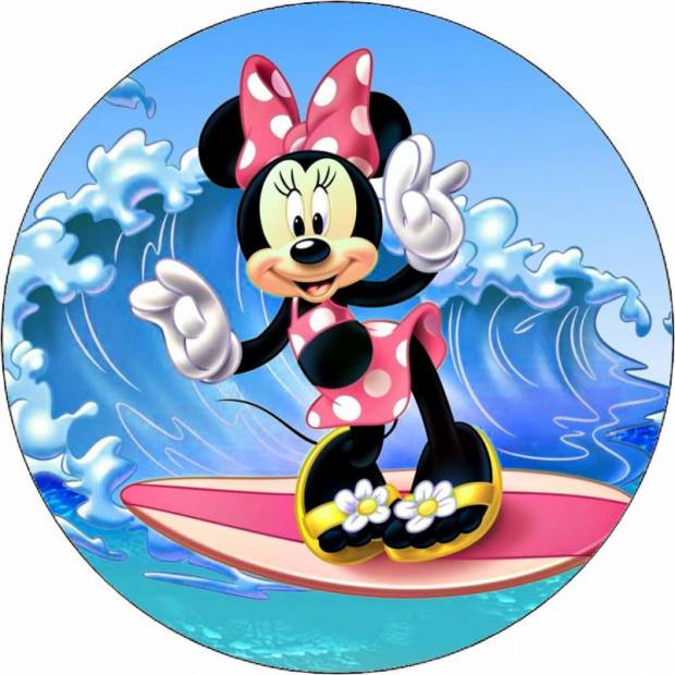 Minnie auf Surfbrett 19,5 cm