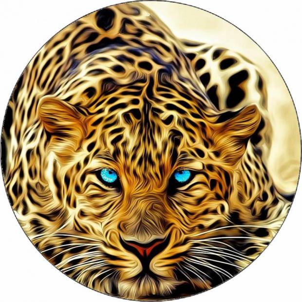 Essbares Papier liegender Jaguar 19,5 cm