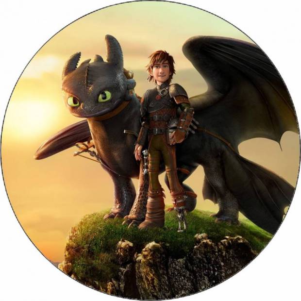 Essbares Papier How to train a dragon 19,5 cm