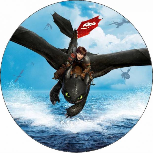 Essbares Papier Wie man einen Drachen trainiert Zahnlos und Hicks 19,5 cm