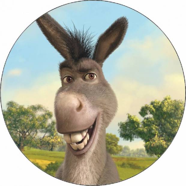 Essbares Papier Shrek Esel 19,5 cm