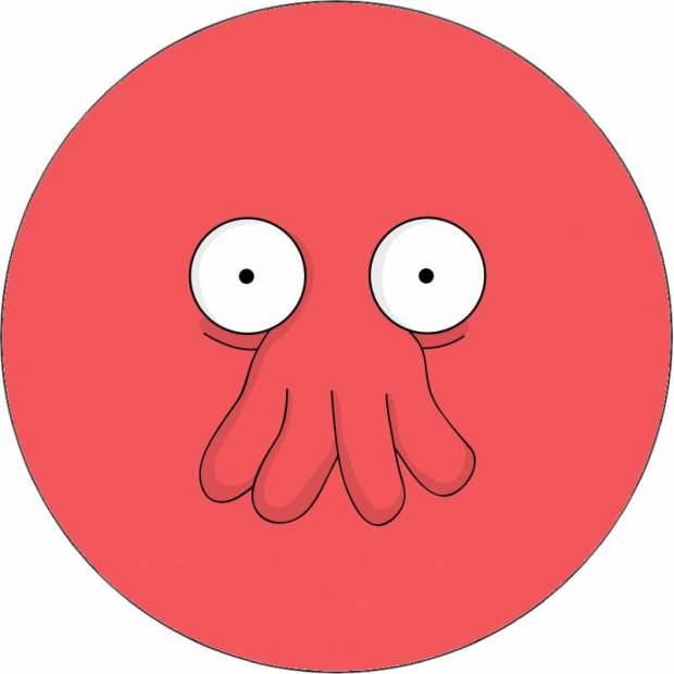 Essbares Papier Futurama Gesicht von Zoidberg 19,5 cm