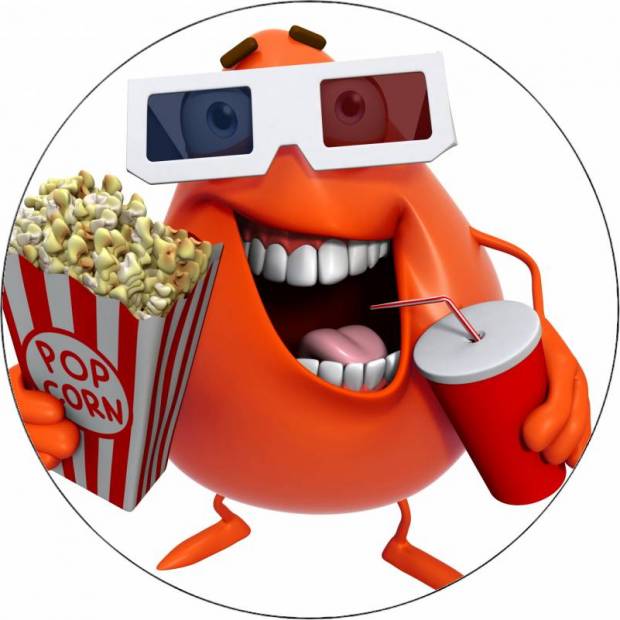 Essbares Papiermonster mit Popcorn 19,5 cm