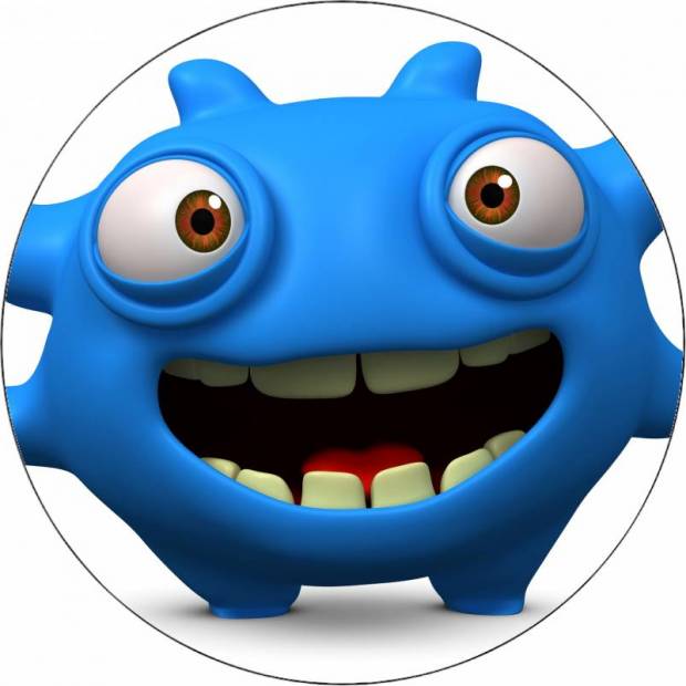 Essbares Lachmonster aus Papier 19,5 cm